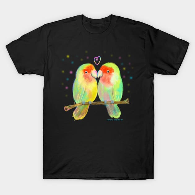 Lovebirds T-Shirt by julianamotzko